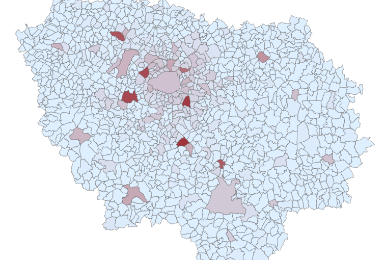Decoupage des communes d’Ile de France pour PowerBI (TopoJSON)